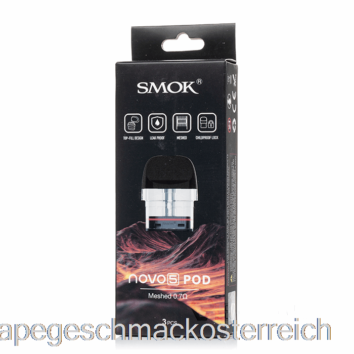 Smok Novo 5 Ersatz-Pods, 0,7 Ohm, Vermaschte MTL-Pods, Vape-Geschmack